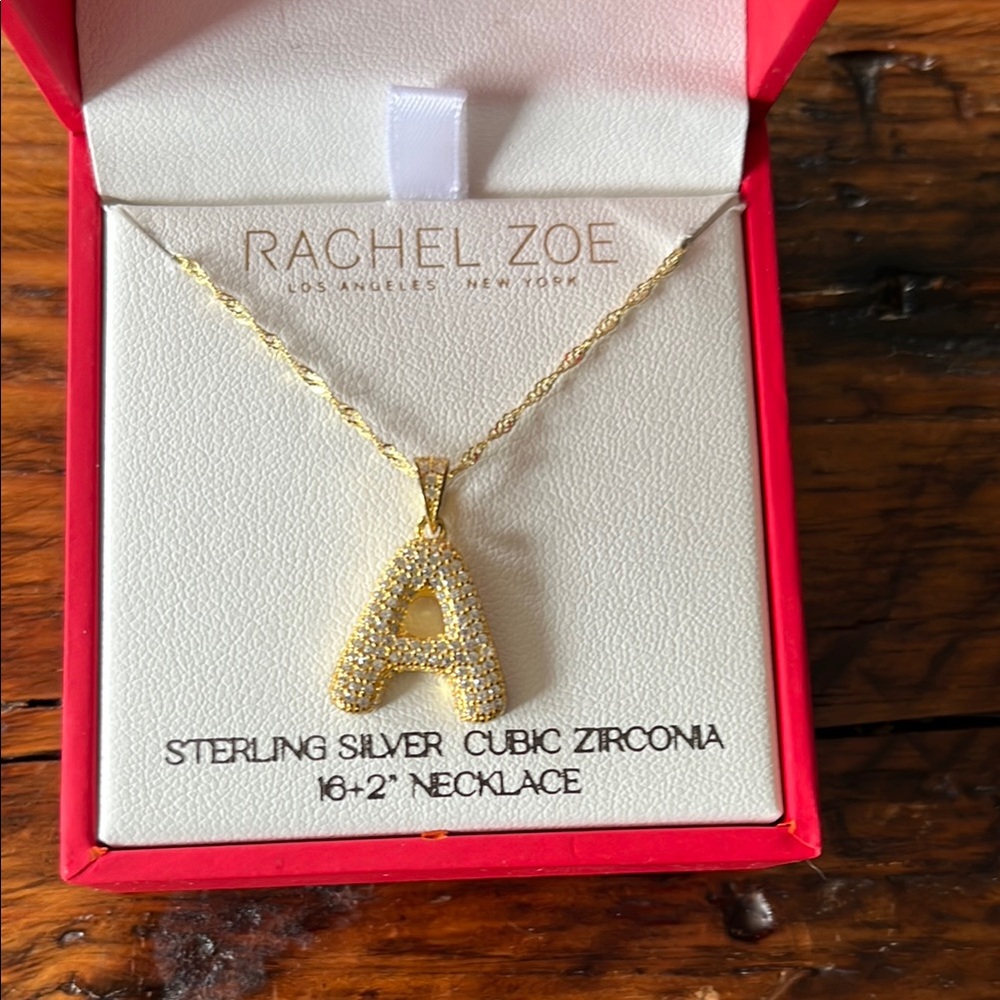 Rachel Zoe Gold Initial Necklace